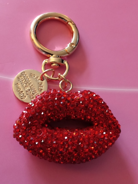 aurora borealis Accessories - RED AURORA BOREALIS CRYSTAL LIP PURSE CHARM KEY FOB 4 IN Offers Welcome